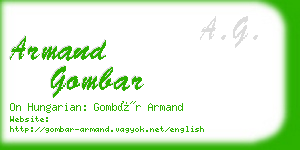 armand gombar business card